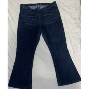 Source of Wisdom Jeans Women 38x28 Size 20 Dark Blue Denim Wide Leg Fit